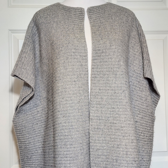 Michael Kors Open Front Ribbed 100% Cashmere Cardigan Pocho Sweater - Picture 5 of 11